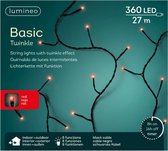Kerstverlichting twinkle met timer rood buiten 360 lampjes - boomverlichting - Kerstlichtjes/kerstlampjes lichtsnoeren
