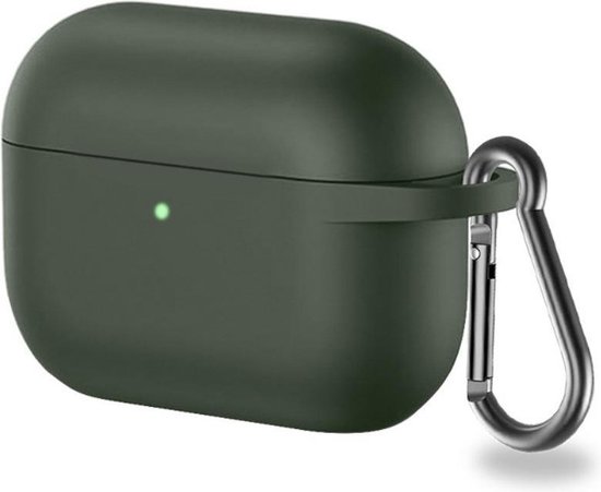 Lunso - Softcase cover hoes - Geschikt voor AirPods Pro - Army Groen