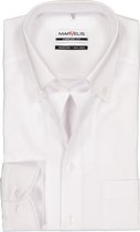 MARVELIS comfort fit overhemd - wit met button-down kraag - Strijkvrij - Boordmaat: 43
