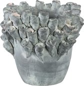 PTMD  sherly grijs koraal keramiek pot rond hoog m