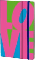 Stifflexible Notitieboek Fluo Love 21 X 13 Cm Karton/papier Roze