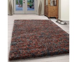 Flycarpets Lorium Vloerkleed - 120x170 cm - Terra/Blauw/Beige - Hoogpolig