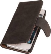 Wicked Narwal | Bark bookstyle / book case/ wallet case Hoes voor iPhone 6 Plus Grijs