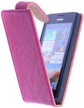 Wicked Narwal | Echt leder Classic Hoes voor Huawei Huawei Ascend Y300 Roze