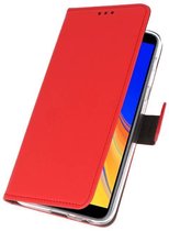 Wicked Narwal | Wallet Cases Hoesje voor Samsung Galaxy J4 Plus Rood