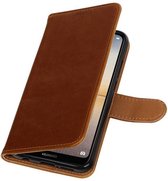 Wicked Narwal | Premium PU Leder bookstyle / book case/ wallet case voor Huawei P20 Lite Bruin