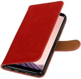 Wicked Narwal | Premium TPU PU Leder bookstyle / book case/ wallet case voor Samsung Galaxy S8 Rood