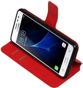 Wicked Narwal | Cross Pattern TPU bookstyle / book case/ wallet case voor Samsung Galaxy J3 Pro Rood