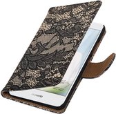 Wicked Narwal | Lace bookstyle / book case/ wallet case Hoes voor Huawei Nova Zwart