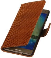 Wicked Narwal | Snake bookstyle / book case/ wallet case Hoes voor sony Xperia E4 Bruin