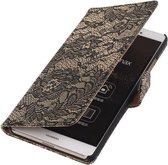 Wicked Narwal | Lace bookstyle / book case/ wallet case Hoes voor sony Xperia E4g Zwart