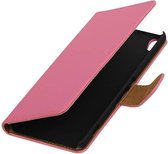 Wicked Narwal | bookstyle / book case/ wallet case Hoes voor sony Xperia XA Roze
