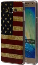 Wicked Narwal | Amerikaanse Vlag TPU Hoesje voor Samsung galaxy a7 2015 USA