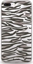 Casetastic Apple iPhone 7 Plus / iPhone 8 Plus Hoesje - Softcover Hoesje met Design - Zebra Army Print