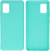 Hoesje Geschikt voor de Samsung Galaxy A41 - Backcover Color Telefoonhoesje - Turquoise