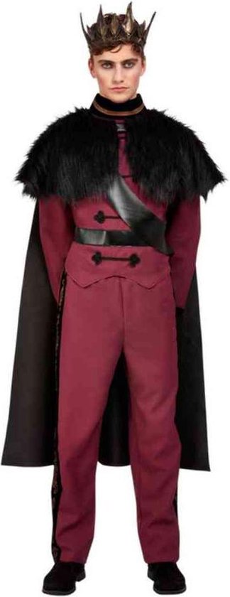 Smiffy's - Game of Thrones Kostuum - Elegante Donkere Prins - Man - Rood, Zwart - XL - Carnavalskleding - Verkleedkleding