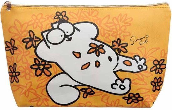 Toilettas groot Simon's Cat geel