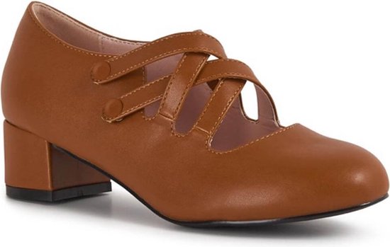 Lulu Hun Cornelia Blokhak 40's Pumps Bruin | bol.com