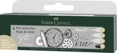 Faber Castell FC-167151 Tekenstift Faber-Castell Set Pitt Artist Pen Zwart En Wit