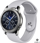 Siliconen Smartwatch bandje - Geschikt voor  Samsung Gear S3 Classic & Frontier sport band - grijs - Strap-it Horlogeband / Polsband / Armband