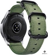 Nylon Smartwatch bandje - Geschikt voor  Samsung Galaxy Watch Active / Active 2 nylon gesp band - groen - Strap-it Horlogeband / Polsband / Armband