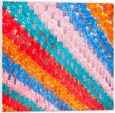 Forex - Gekleurde Lampionnen  - 50x50cm Foto op Forex