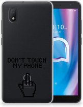 Leuk TPU Back Case Alcatel 1B (2020) Hoesje Finger Don't Touch My Phone