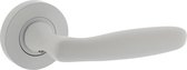 Poignée de porte Intersteel Bjorn sur rosace ronde ø52x10mm blanc