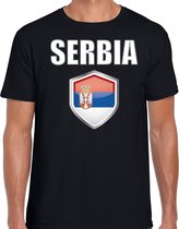 Servie landen t-shirt zwart heren - Servische landen shirt / kleding - EK / WK / Olympische spelen Serbia outfit 2XL