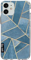 Casetastic Apple iPhone 12 Mini Hoesje - Softcover Hoesje met Design - Dusk Blue Stone Print