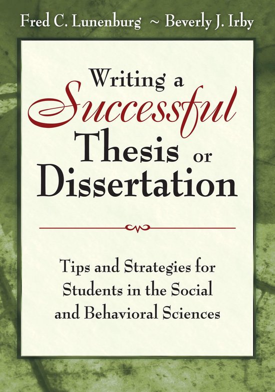Writing a Successful Thesis or Dissertation - cover
