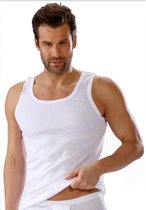Westfalia Sportief onderhemd heren wit geribbeld 2-pack maat M