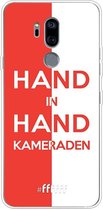 6F hoesje - geschikt voor LG G7 ThinQ -  Transparant TPU Case - Feyenoord - Hand in hand, kameraden #ffffff