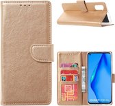 Huawei P40 Lite 5G - Bookcase Goud - portemonee hoesje