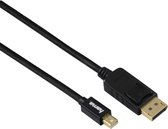 Hama Mini-displayport / DisplayPort Adapterkabel Mini DisplayPort stekker, DisplayPort stekker 1.80 m Zwart 54563 Afgeschermd DisplayPort-kabel