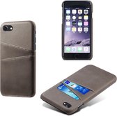 Dual Card Back Cover - iPhone SE (2020 / 2022) / 8 / 7 Hoesje - Grijs