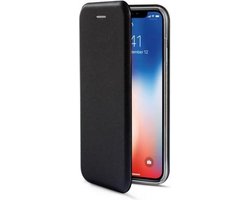 Apple iPhone X hoesje zwart - Premium Book Case Apple iPhone X hoesje met ruimte voor pasjes - Zwart