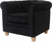 Sortio Home - Fauteuil Malibu - Zwart - Velvet