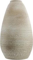 Vaas Rough Wash Beige 19x19xh34cm Rond Aardewerk