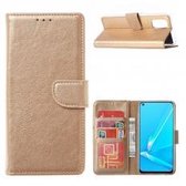 Xssive Hoesje voor Oppo A92 - Book Case - Goud