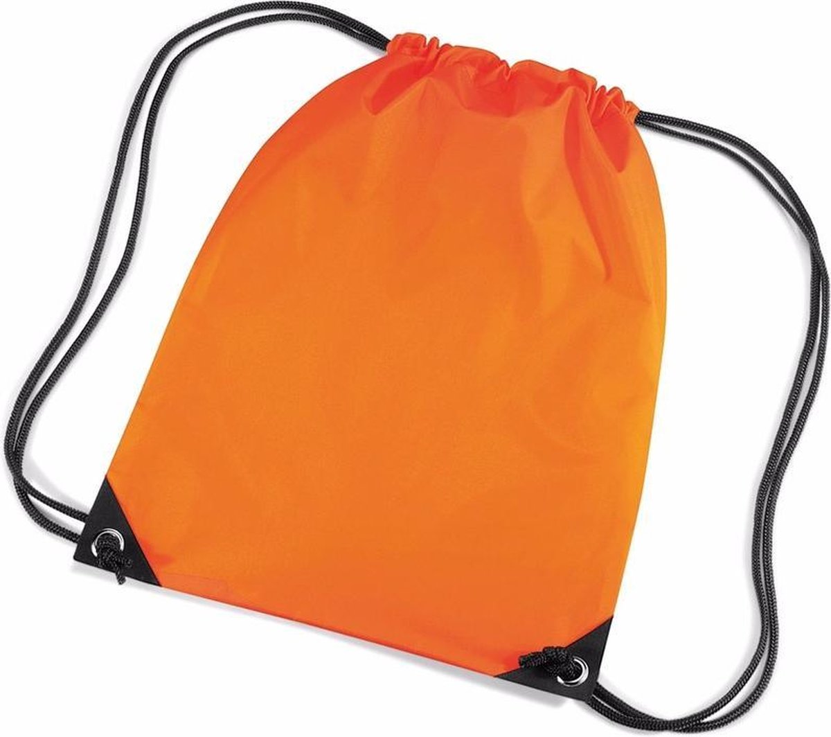 3x stuks oranje nylon sport/zwembad gymtas/ gymtasje met rijgkoord 45 x 34 cm - Kinder tasjes  oranje