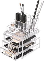 Cosmetic Organizer  Organizer make up lades en display  - Transparant - Sorteervakken & Stapelbaar