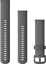 Garmin Quick Release Siliconen Horlogebandje - 20mm Polsbandje - Wearablebandje - Shadow Gray