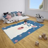 Kindervloerkleed lama Lonetta - blauw 120x170 cm