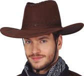 Guirca Carnaval verkleed Cowboy hoed Dallas - lichtbruin - voor volwassenen - Western thema
