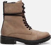 Ann Rocks Veterboots taupe - Maat 38