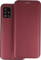 Slim Folio Case - Book Case Telefoonhoesje - Folio Flip Hoesje - Geschikt voor Samsung Galaxy A51 - Bordeaux Rood