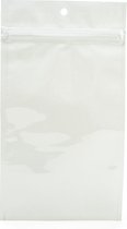 Sacs Grip Seal Blanc 12,5x21cm Métallisé (100 pièces)
