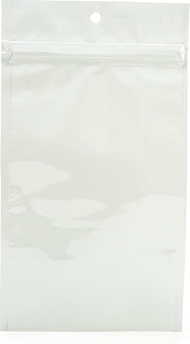 Gripzakken Wit 12,5x21cm Gemetalliseerd (100 stuks) | ziplock | gripzak | ziplock zakken | ziplock zakjes