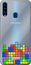 6F hoesje - geschikt voor Samsung Galaxy A20s -  Transparant TPU Case - Tetris #ffffff